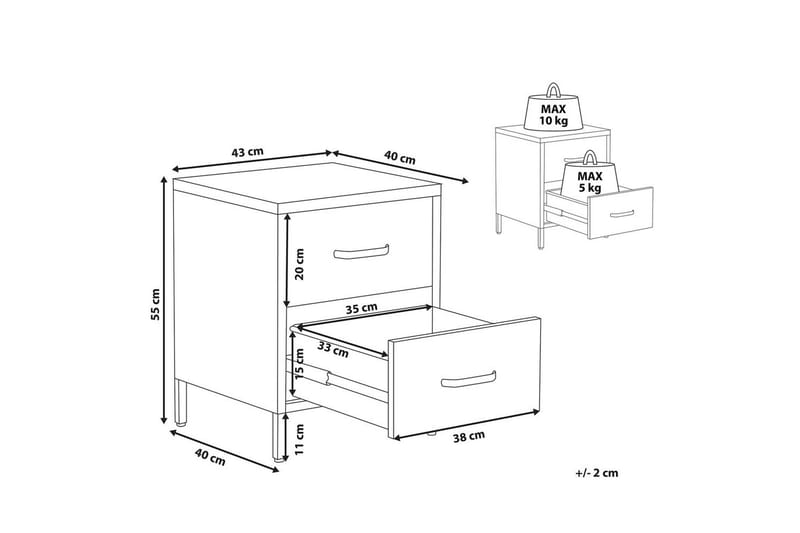 Yöpöytä Malavi Vihreä - Vihreä - Huonekalut - Pöytä & ruokailuryhmä - Apupöytä & sivupöytä - Yöpöytä
