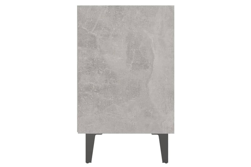 Yöpöytä metallijaloilla betoninharmaa 40x30x50 cm - Harmaa - Huonekalut - Pöytä & ruokailuryhmä - Apupöytä & sivupöytä - Yöpöytä