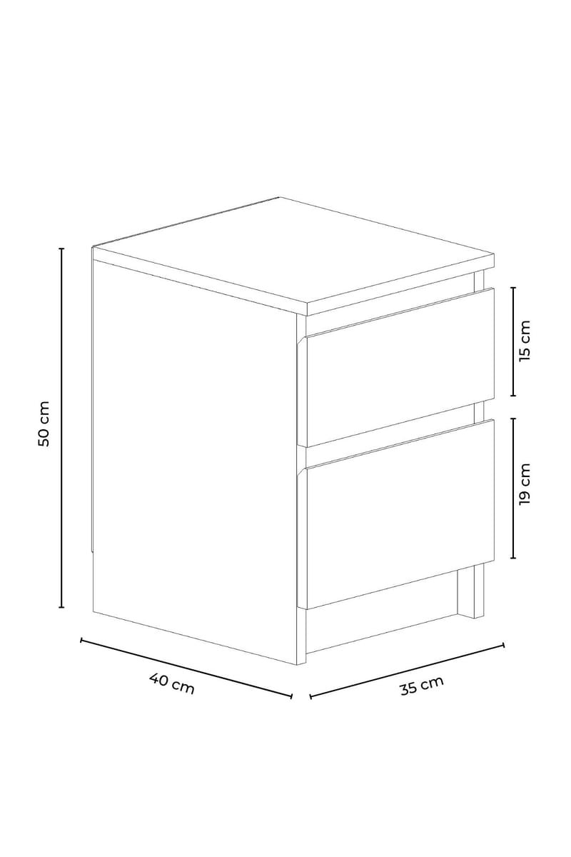 Nightstand Hanah Home - Huonekalut - Pöytä & ruokailuryhmä - Apupöytä & sivupöytä - Yöpöytä