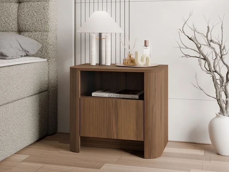 yöpöytä NO_BRAND Yöpöytä BARI S58 ruskea - Huonekalut - Pöytä & ruokailuryhmä - Apupöytä & sivupöytä - Yöpöytä