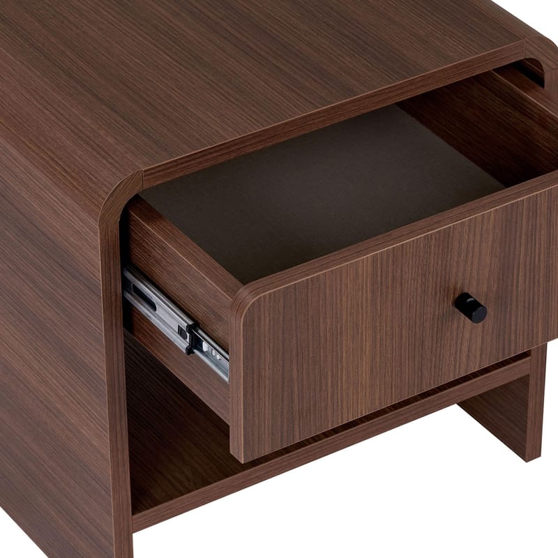 Yöpöytä Nordure Parila (45 x 45 x 40 cm) Milano Walnut - Milano Walnut - Huonekalut - Pöytä & ruokailuryhmä - Apupöytä & sivupöytä - Yöpöytä