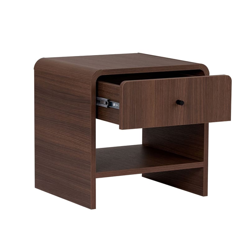 Yöpöytä Nordure Parila (45 x 45 x 40 cm) Milano Walnut - Milano Walnut - Huonekalut - Pöytä & ruokailuryhmä - Apupöytä & sivupöytä - Yöpöytä