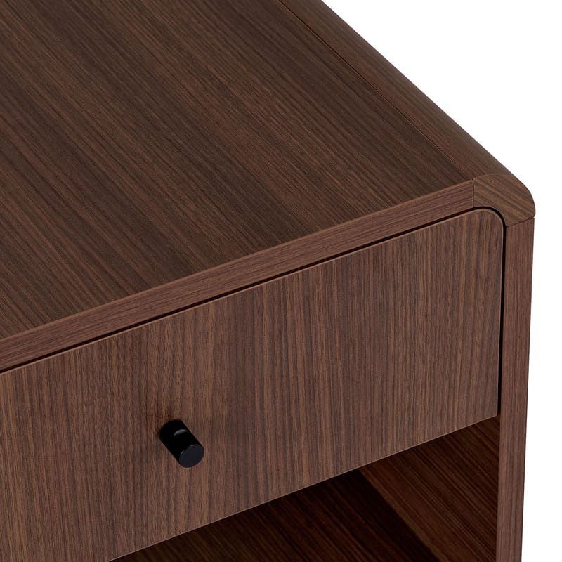 Yöpöytä Nordure Parila (45 x 45 x 40 cm) Milano Walnut - Milano Walnut - Huonekalut - Pöytä & ruokailuryhmä - Apupöytä & sivupöytä - Yöpöytä
