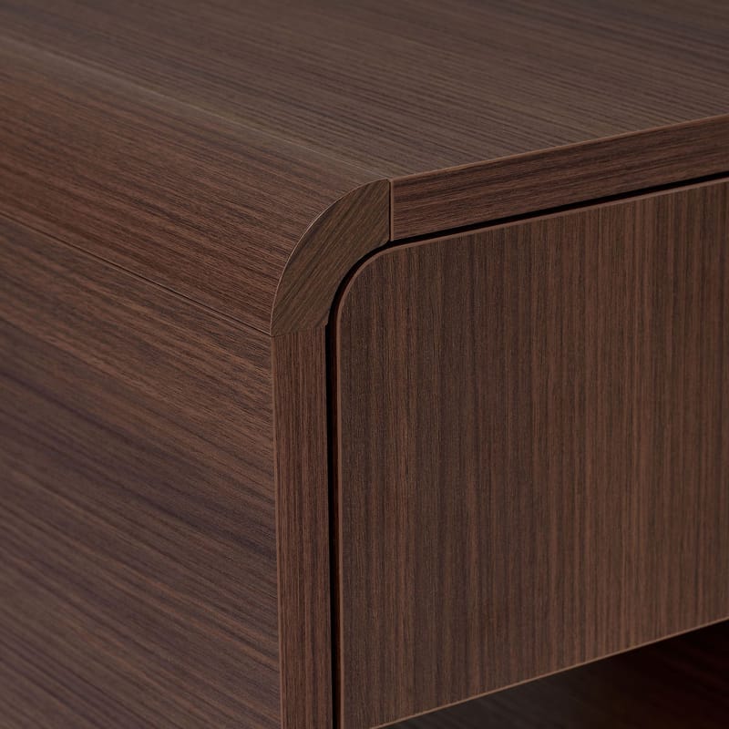 Yöpöytä Nordure Parila (45 x 45 x 40 cm) Milano Walnut - Milano Walnut - Huonekalut - Pöytä & ruokailuryhmä - Apupöytä & sivupöytä - Yöpöytä