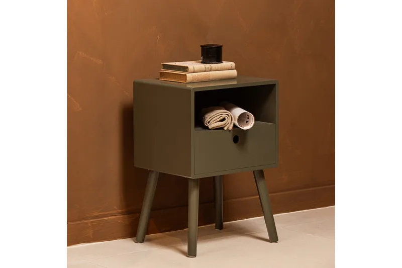 Yöpöytä Ozzy - Lämmin vihreä - Huonekalut - Pöytä & ruokailuryhmä - Apupöytä & sivupöytä - Yöpöytä