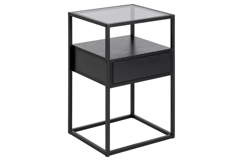 Sängynpöytä Sakila 35 cm, Musta