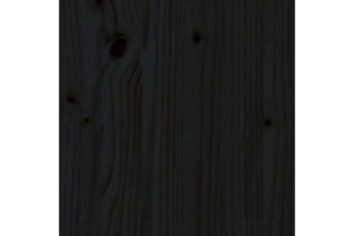 Sängynrunko musta täysi mänty 150x200 cm UK King - Musta - Yöpöytä