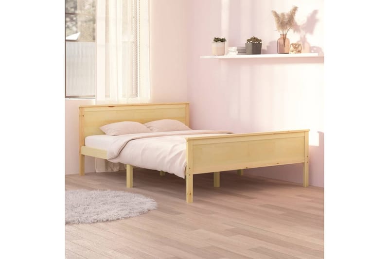 Sängynrunko täysi mänty 120x200 cm - Ruskea - Huonekalut - Pöytä & ruokailuryhmä - Apupöytä & sivupöytä - Yöpöytä