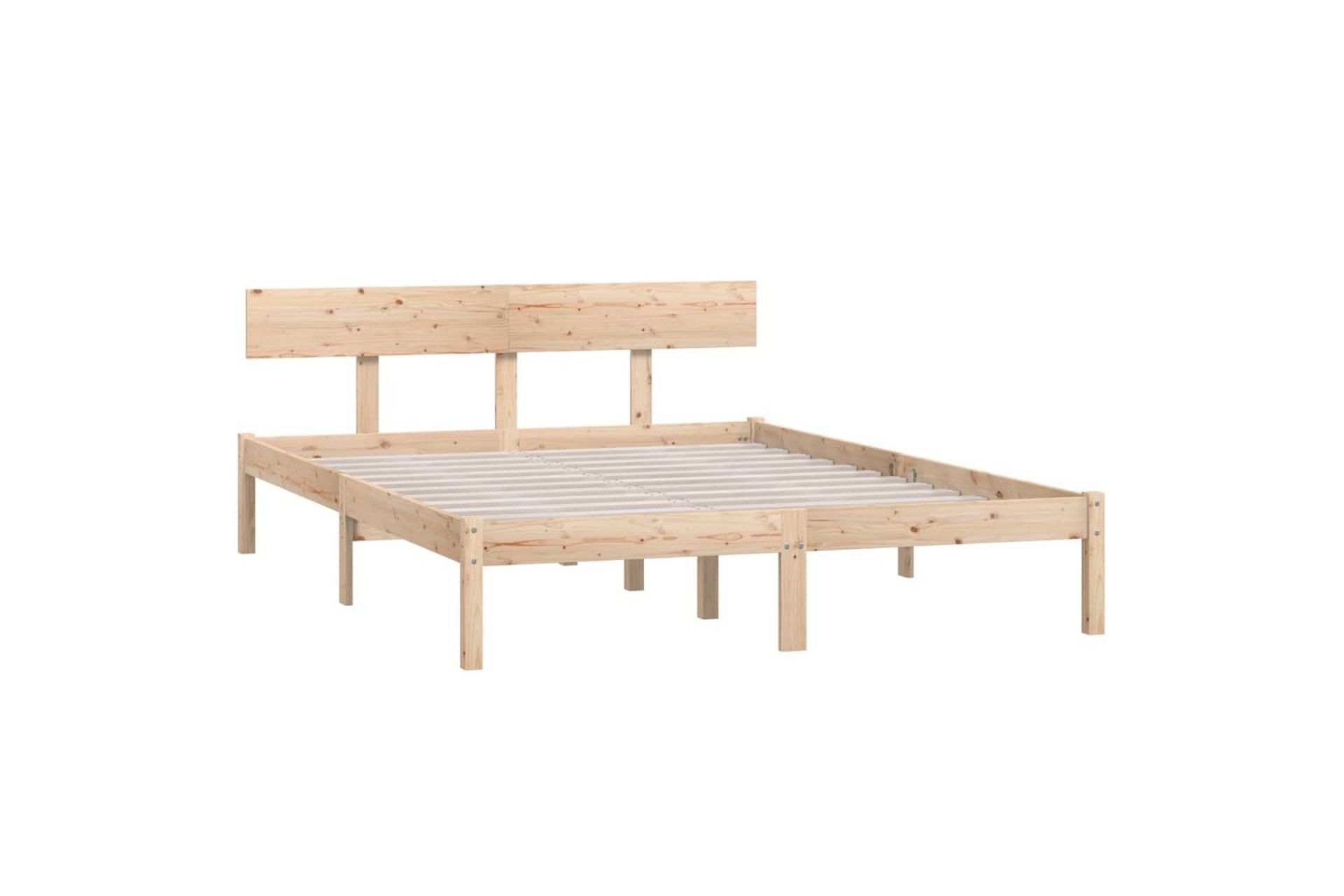 Sängynrunko täysi mänty 150x200 cm UK King - Ruskea - Huonekalut - Pöytä & ruokailuryhmä - Apupöytä & sivupöytä - Yöpöytä