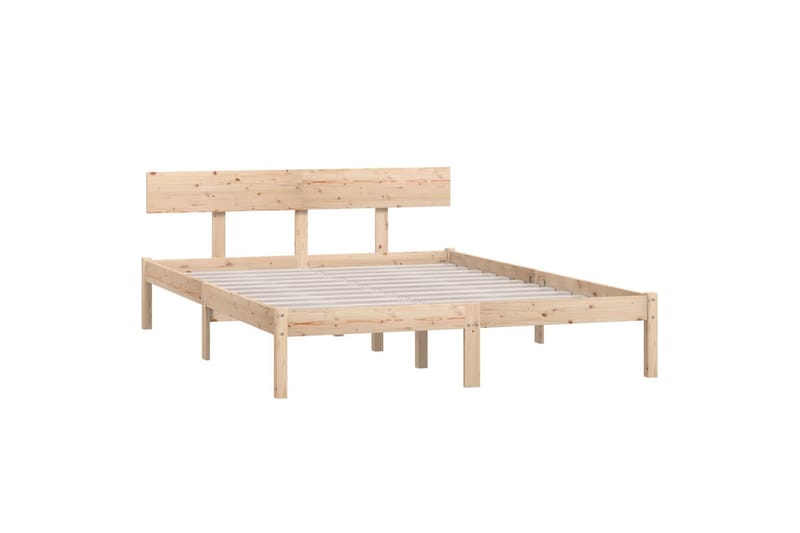 Sängynrunko täysi mänty 150x200 cm UK King - Ruskea - Huonekalut - Pöytä & ruokailuryhmä - Apupöytä & sivupöytä - Yöpöytä