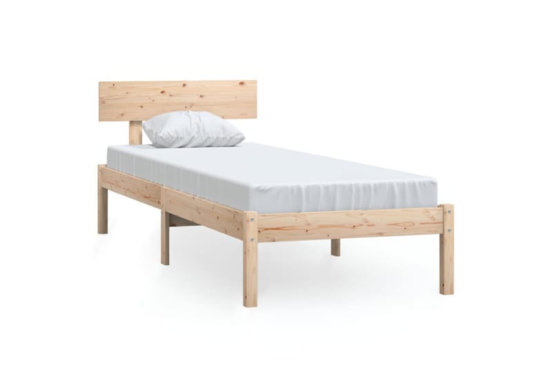 Sängynrunko täysi mänty 90x190 cm UK Single - Ruskea - Huonekalut - Pöytä & ruokailuryhmä - Apupöytä & sivupöytä - Yöpöytä