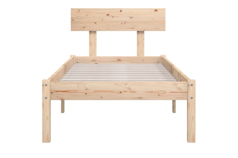 Sängynrunko täysi mänty 90x190 cm UK Single - Ruskea - Huonekalut - Pöytä & ruokailuryhmä - Apupöytä & sivupöytä - Yöpöytä