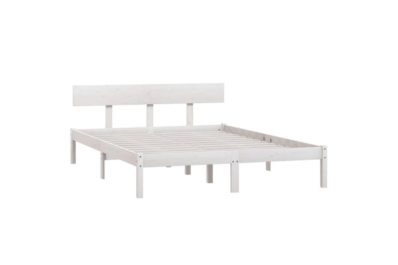 Sängynrunko valkoinen täysi mänty 120x190 cm UK Small Double - Valkoinen - Huonekalut - Pöytä & ruokailuryhmä - Apupöytä & sivupöytä - Yöpöytä