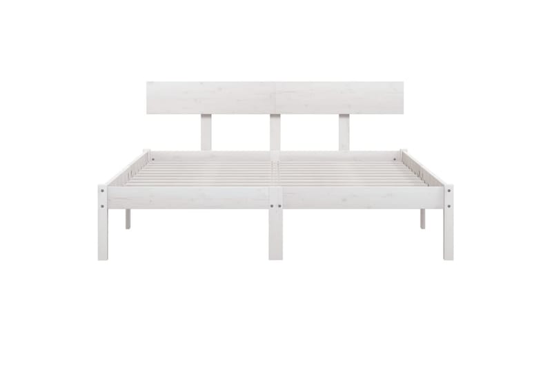 Sängynrunko valkoinen täysi mänty 120x190 cm UK Small Double - Valkoinen - Huonekalut - Pöytä & ruokailuryhmä - Apupöytä & sivupöytä - Yöpöytä