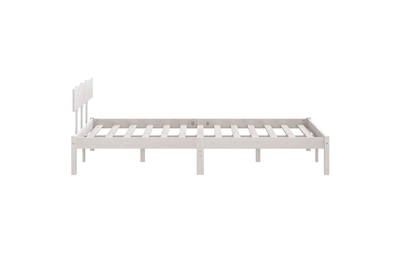 Sängynrunko valkoinen täysi mänty 120x190 cm UK Small Double - Valkoinen - Huonekalut - Pöytä & ruokailuryhmä - Apupöytä & sivupöytä - Yöpöytä