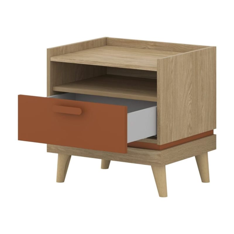 Yöpöytä Scandi 1 laatikko - Öljytty Tammik - Huonekalut - Pöytä & ruokailuryhmä - Apupöytä & sivupöytä - Yöpöytä