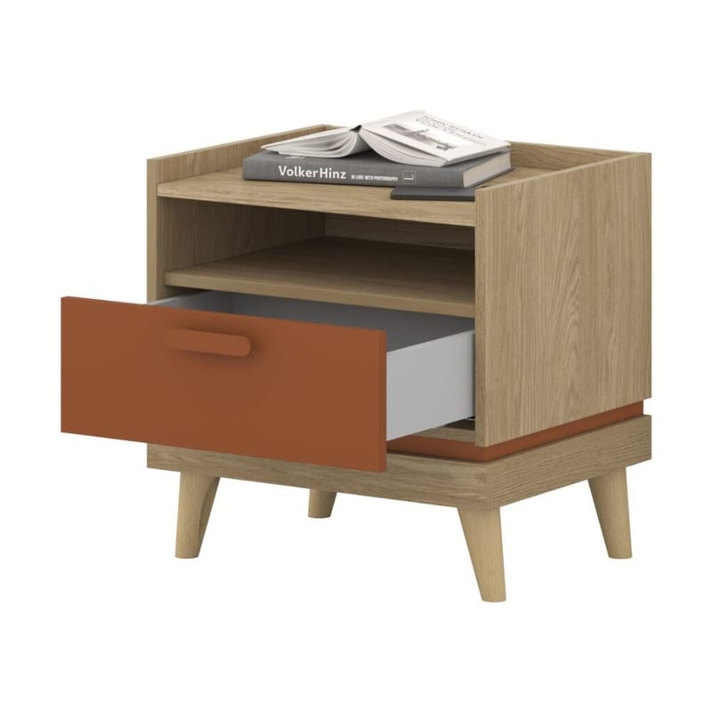 Yöpöytä Scandi 1 laatikko - Öljytty Tammik - Huonekalut - Pöytä & ruokailuryhmä - Apupöytä & sivupöytä - Yöpöytä