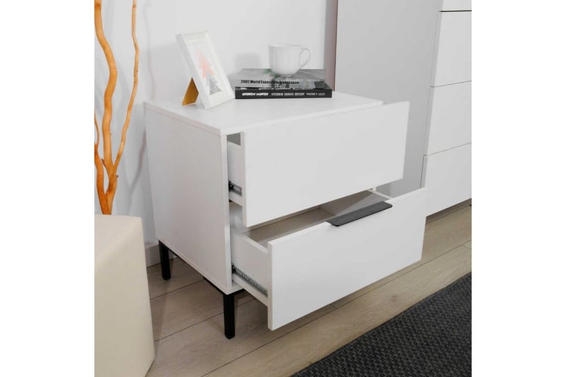 Yöpöytä Seesteinen Valkoinen - Valkoinen - Huonekalut - Pöytä & ruokailuryhmä - Apupöytä & sivupöytä - Yöpöytä