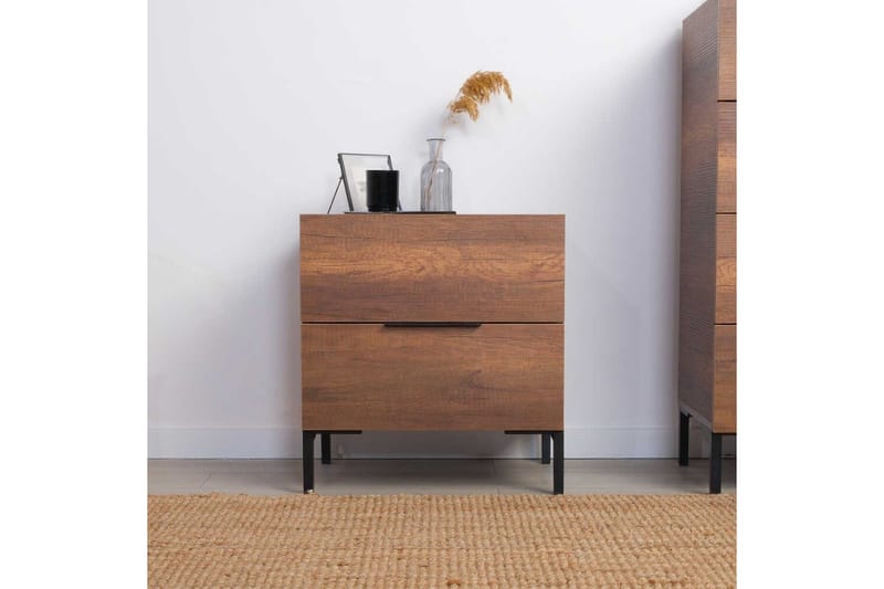 Yöpöytä Seesteinen Pähkinäpuu - Pähkinäpuu - Huonekalut - Pöytä & ruokailuryhmä - Apupöytä & sivupöytä - Yöpöytä