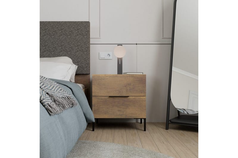 Yöpöytä Seesteinen Pähkinäpuu - Pähkinäpuu - Huonekalut - Pöytä & ruokailuryhmä - Apupöytä & sivupöytä - Yöpöytä