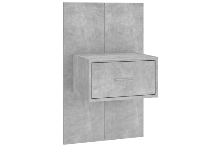 Seinäkiinnitettävä yöpöytä betoninharmaa - Harmaa - Yöpöytä