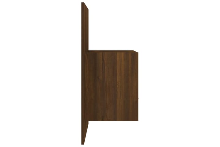 Seinäkiinnitettävä yöpöytä ruskea tammi - Ruskea - Yöpöytä