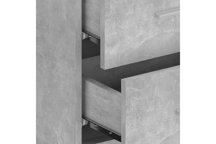 Seinäkiinnitettävät yöpöydät 2 kpl betoninharmaa - Harmaa - Yöpöytä