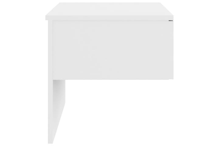 Seinäkiinnitettävät yöpöydät 2 kpl valkoinen - Valkoinen - Yöpöytä
