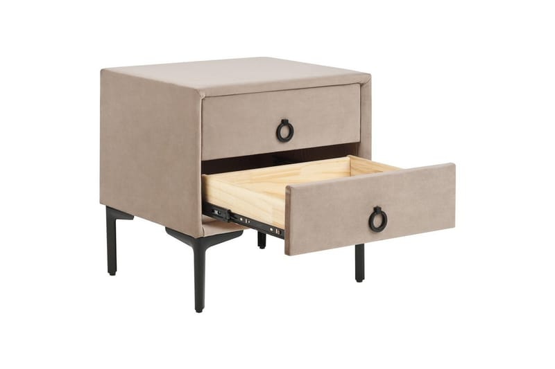Yöpöytä Sezanne Beige, harmaa, musta - Beige, harmaa, musta - Huonekalut - Pöytä & ruokailuryhmä - Apupöytä & sivupöytä - Yöpöytä
