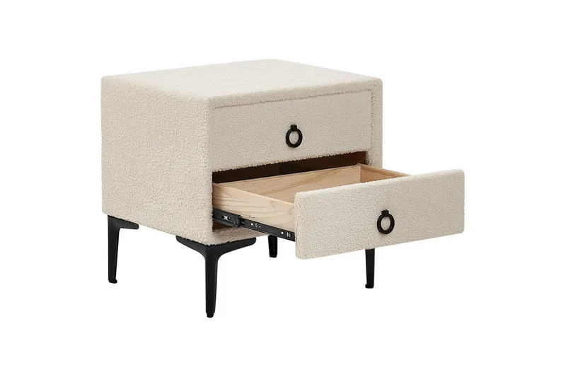 Yöpöytä Sezanne Valkoinen, musta - Valkoinen, musta - Huonekalut - Pöytä & ruokailuryhmä - Apupöytä & sivupöytä - Yöpöytä