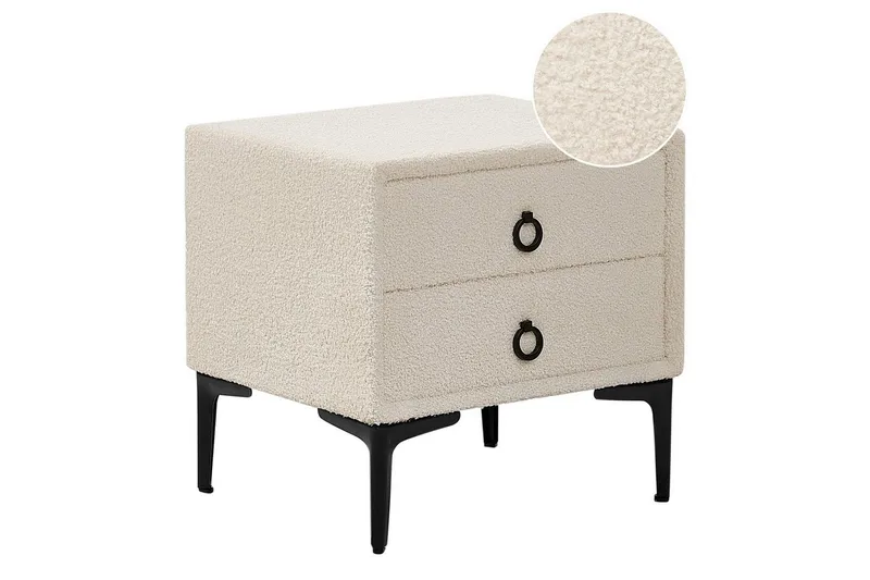 Yöpöytä Sezanne Valkoinen, musta, Valkoinen, musta