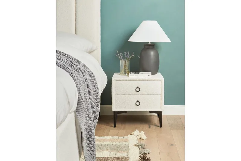 Yöpöytä Sezanne Valkoinen, musta - Valkoinen, musta - Huonekalut - Pöytä & ruokailuryhmä - Apupöytä & sivupöytä - Yöpöytä