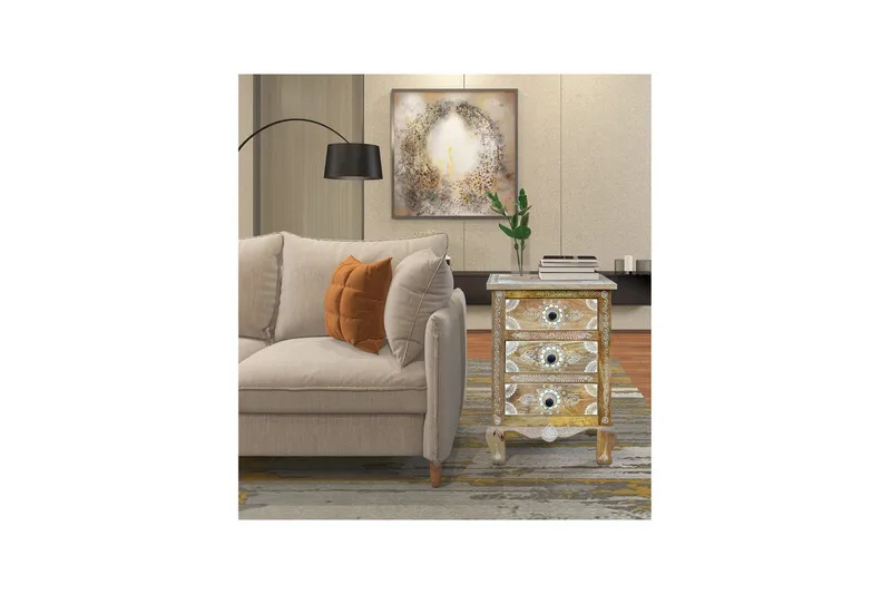 Yöpöytä Sharma - Huonekalut - Pöytä & ruokailuryhmä - Apupöytä & sivupöytä - Yöpöytä