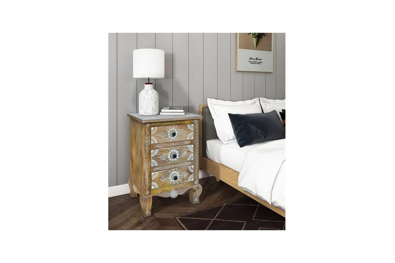 Yöpöytä Sharma - Huonekalut - Pöytä & ruokailuryhmä - Apupöytä & sivupöytä - Yöpöytä