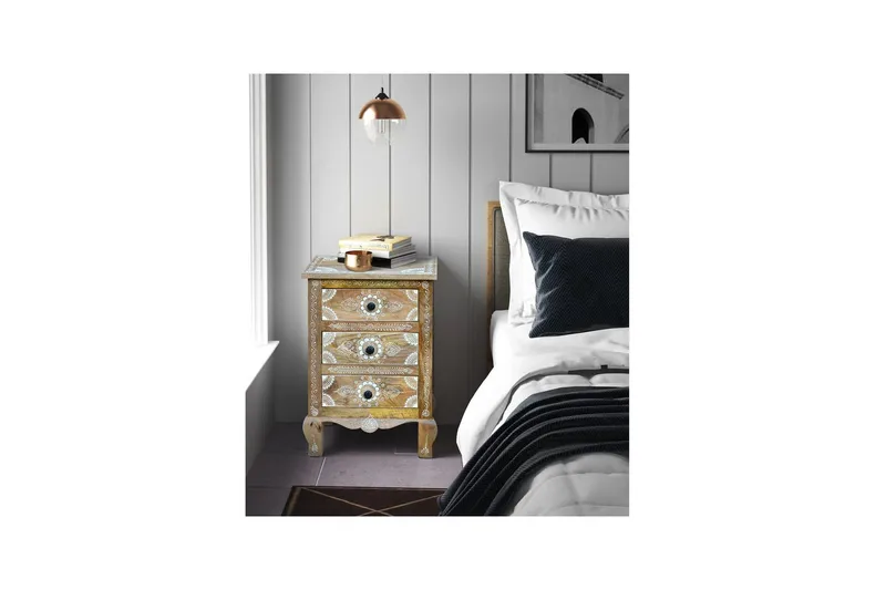 Yöpöytä Sharma - Huonekalut - Pöytä & ruokailuryhmä - Apupöytä & sivupöytä - Yöpöytä