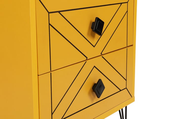 Yöpöytä Shett 50 cm - Keltainen - Yöpöytä