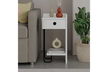 Sirius Sängynsivupöytä 32x30 cm Valkoinen - Hanah Home - Huonekalut - Pöytä & ruokailuryhmä - Apupöytä & sivupöytä - Yöpöytä