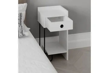 Sirius Sängynsivupöytä 32x30 cm Valkoinen - Hanah Home - Huonekalut - Pöytä & ruokailuryhmä - Apupöytä & sivupöytä - Yöpöytä