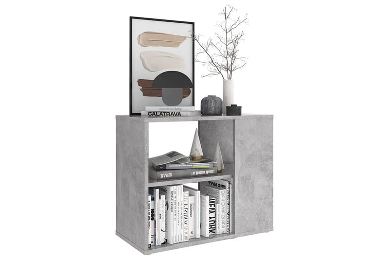 Sivukaappi betoninharmaa 60x30x50 cm lastulevy - Huonekalut - Pöytä & ruokailuryhmä - Apupöytä & sivupöytä - Yöpöytä