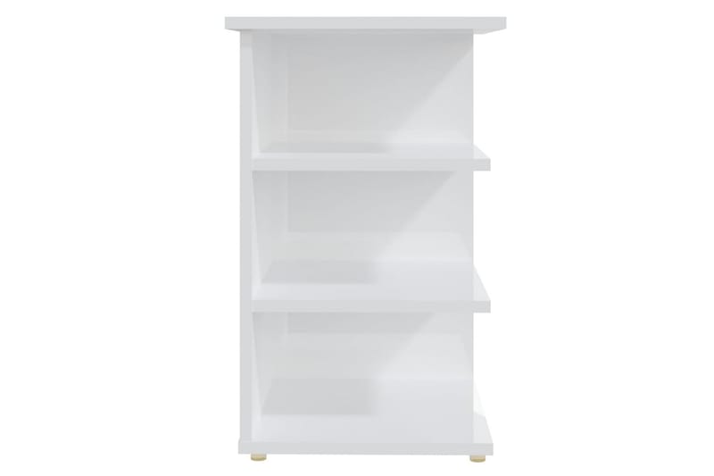 Sivukaappi korkeakiilto valkoinen 35x35x55 cm lastulevy - Huonekalut - Pöytä & ruokailuryhmä - Apupöytä & sivupöytä - Yöpöytä