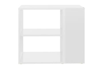 Sivukaappi korkeakiilto valkoinen 60x30x50 cm lastulevy - Huonekalut - Pöytä & ruokailuryhmä - Apupöytä & sivupöytä - Yöpöytä