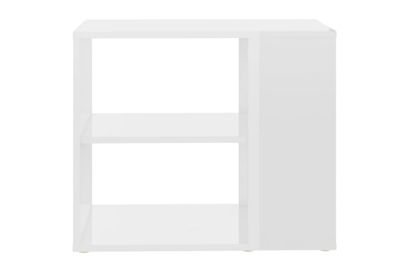 Sivukaappi korkeakiilto valkoinen 60x30x50 cm lastulevy - Huonekalut - Pöytä & ruokailuryhmä - Apupöytä & sivupöytä - Yöpöytä
