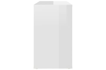 Sivukaappi korkeakiilto valkoinen 60x30x50 cm lastulevy - Huonekalut - Pöytä & ruokailuryhmä - Apupöytä & sivupöytä - Yöpöytä