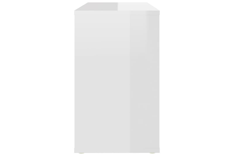 Sivukaappi korkeakiilto valkoinen 60x30x50 cm lastulevy - Huonekalut - Pöytä & ruokailuryhmä - Apupöytä & sivupöytä - Yöpöytä