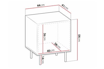 Strontian Sängbord 44 cm Scandinavian Choice Black - Huonekalut - Pöytä & ruokailuryhmä - Apupöytä & sivupöytä - Yöpöytä
