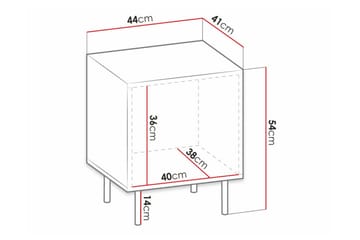 Strontian Sängbord 44 cm Scandinavian Choice White - Huonekalut - Pöytä & ruokailuryhmä - Apupöytä & sivupöytä - Yöpöytä