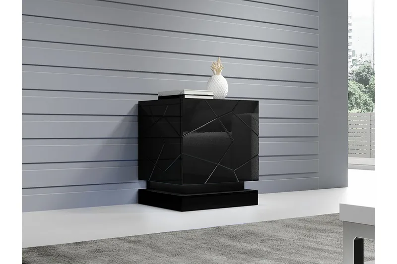 Strontian Sängbord 46 cm Scandinavian Choice Black - Huonekalut - Pöytä & ruokailuryhmä - Apupöytä & sivupöytä - Yöpöytä