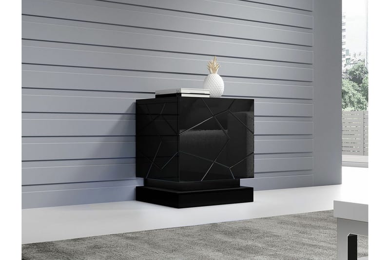 Strontian Sängbord 46 cm Scandinavian Choice Black - Huonekalut - Pöytä & ruokailuryhmä - Apupöytä & sivupöytä - Yöpöytä