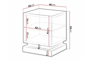 Strontian Sängbord 46 cm Scandinavian Choice Black - Huonekalut - Pöytä & ruokailuryhmä - Apupöytä & sivupöytä - Yöpöytä