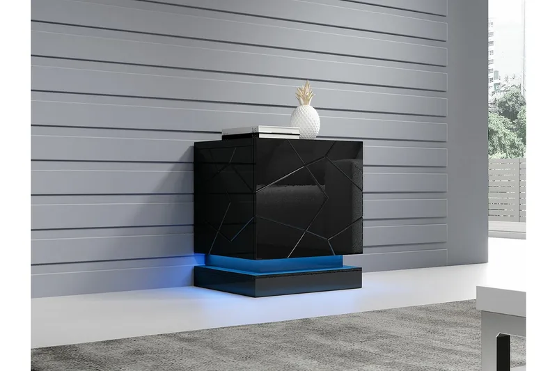 Strontian Sängbord 46 cm Scandinavian Choice Black - Huonekalut - Pöytä & ruokailuryhmä - Apupöytä & sivupöytä - Yöpöytä